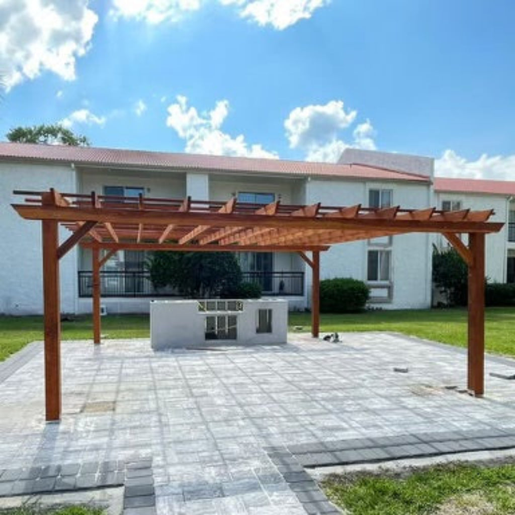 Best Redwood Super Deck Pergola | Custom Redwood Outdoor Pergola System