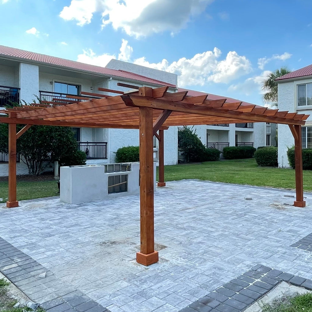 Best Redwood Super Deck Pergola | Custom Redwood Outdoor Pergola System