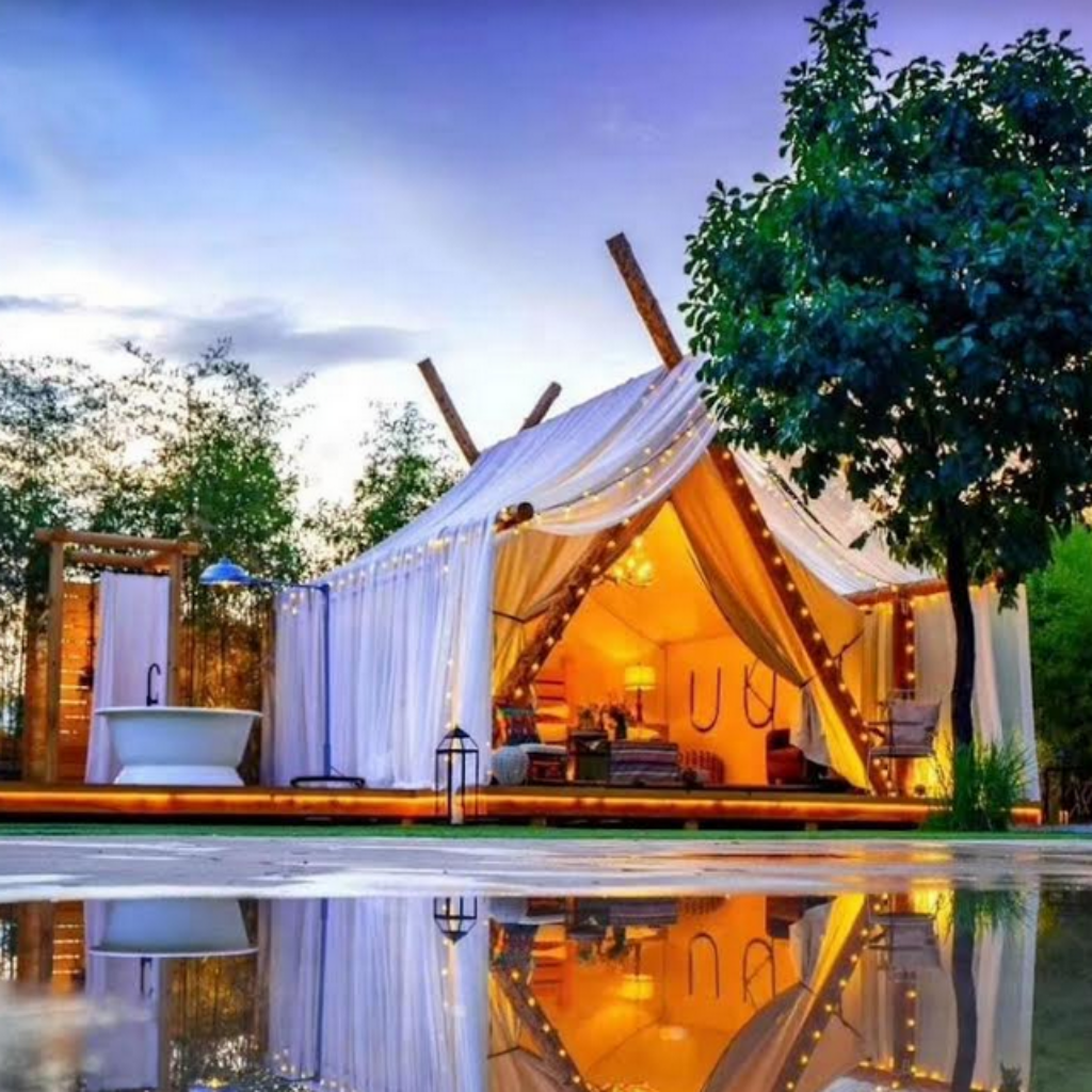 Tent Spaces TJT1624 Luxury Rectangular Tent | Architectural Glamping Tent System