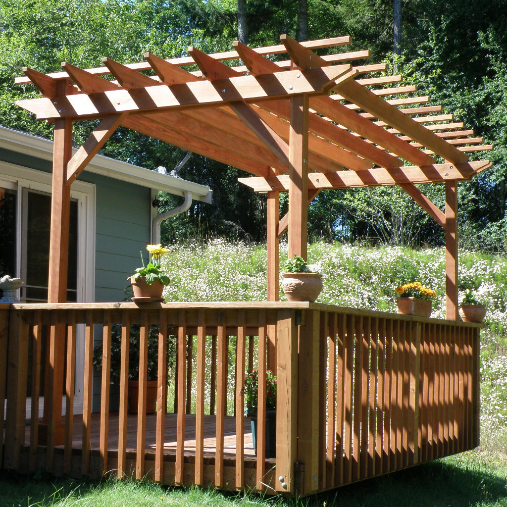 Best Redwood Super Deck Pergola | Custom Redwood Outdoor Pergola System