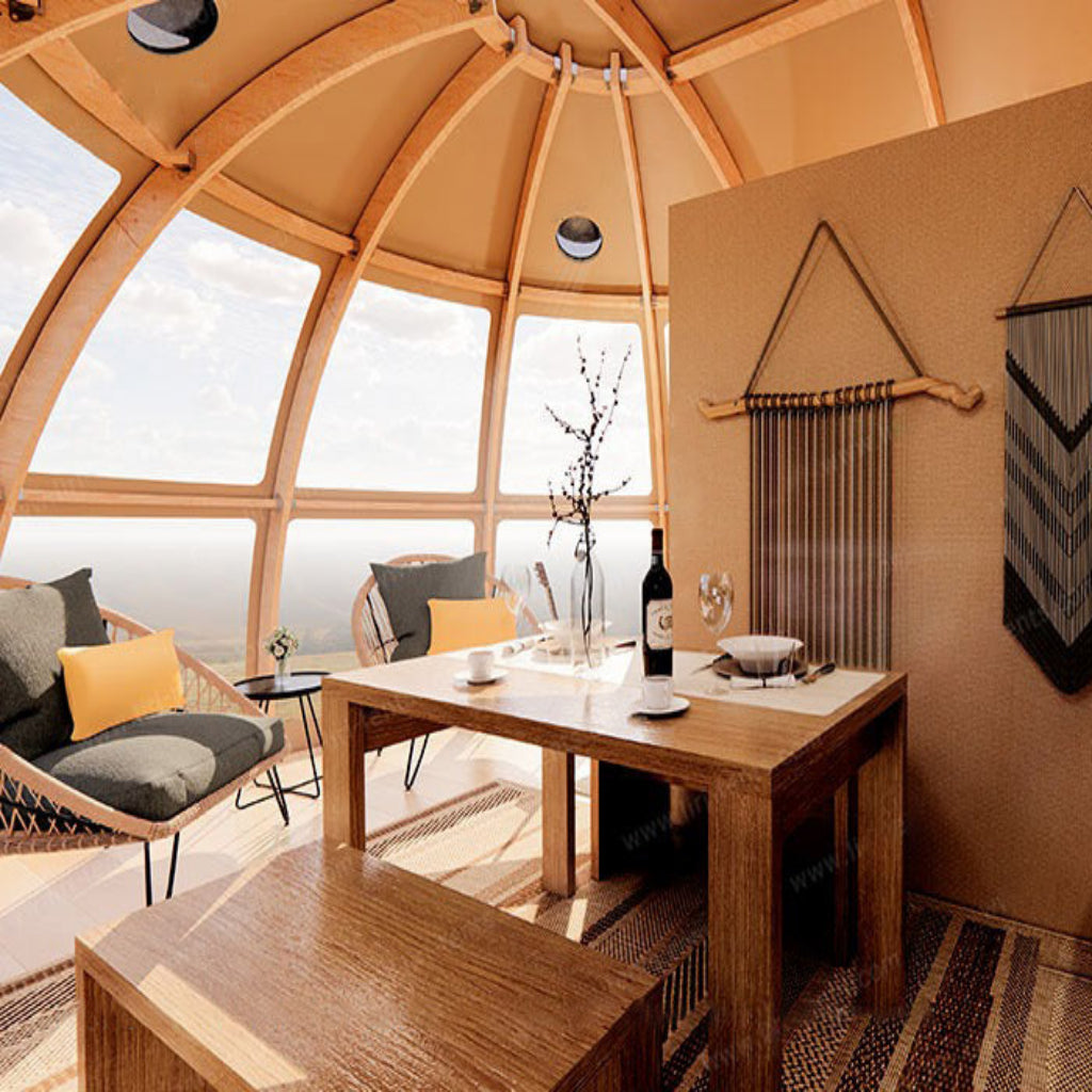 Tent Spaces Polaris TYL Dome Tent Series | Wood-Framed Panoramic Glamping Domes