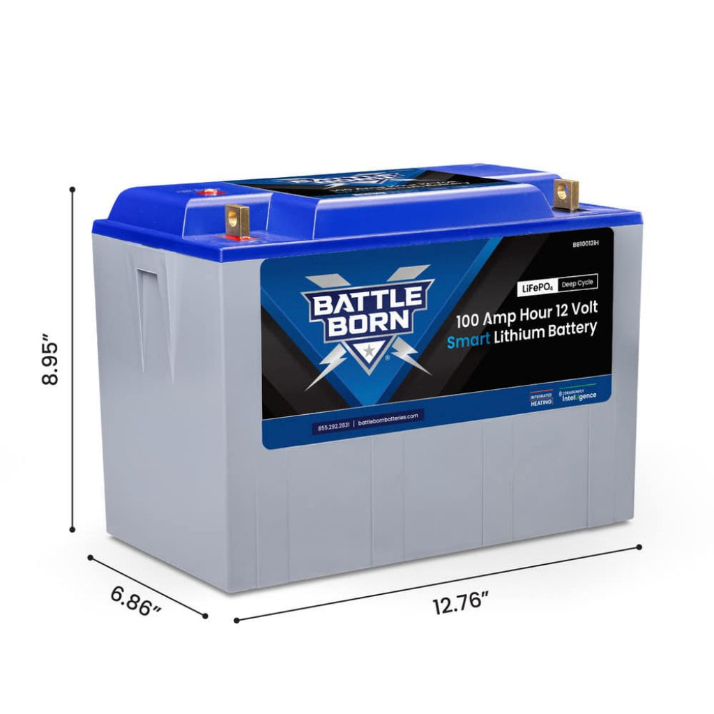 Battle Born 100Ah 12V Smart Heated LiFePO4 Battery | Bluetooth Lithium Power Storage
