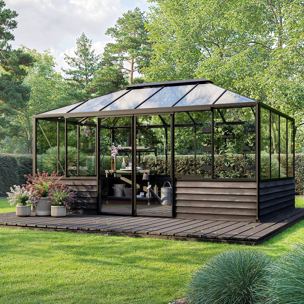Bloom Cabin Aluminum Pyramid Greenhouse | Architectural Pyramid Garden Conservatory