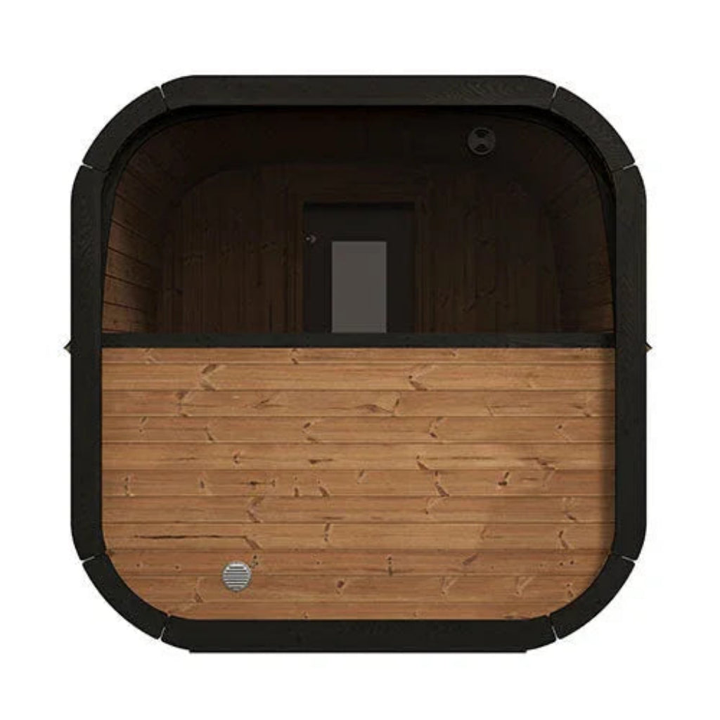 SaunaLife CL12GCP Cube-Series 8-Person Outdoor Home Sauna Suite with Dressing Room
