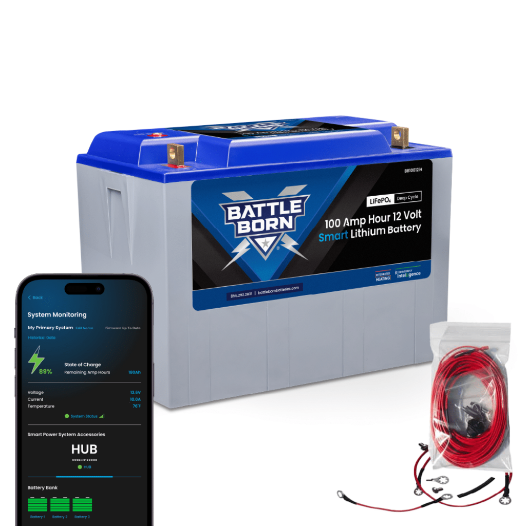 Battle Born 100Ah 12V Smart Heated LiFePO4 Battery | Bluetooth Lithium Power Storage