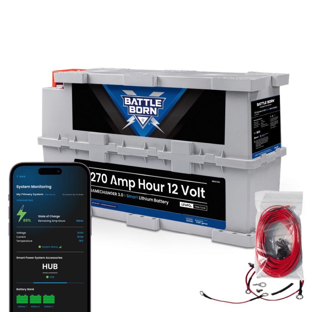 Battle Born 270Ah 12V Smart Heated GC3 LiFePO4 Battery | Bluetooth Lithium Power Storage