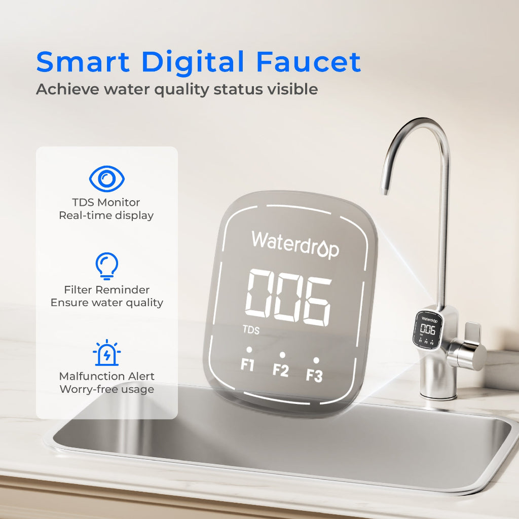 Waterdrop X8 800 GPD Tankless Reverse Osmosis Water Filtration System