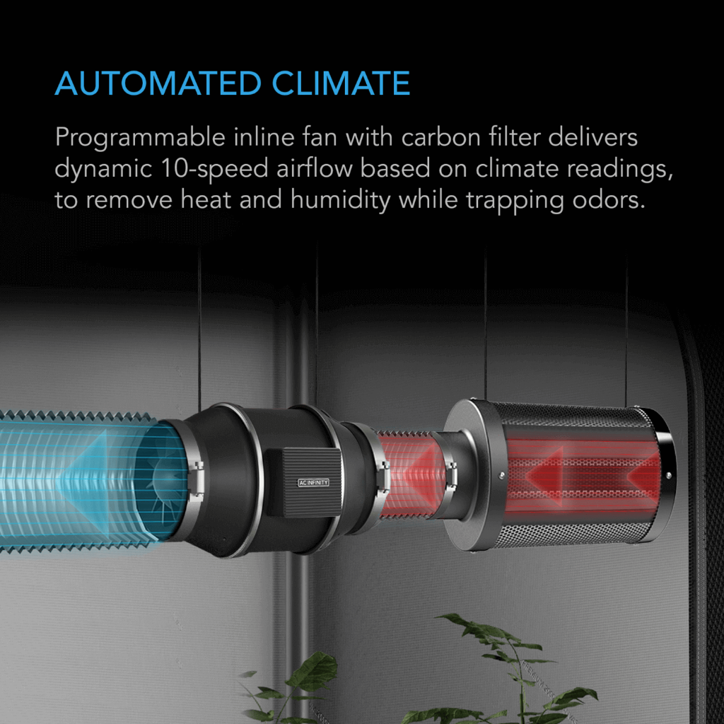 AC Infinity Advance Grow Tent System PRO 4x4, 4-Plant Kit, WiFi-Integrated Controls to Automate Ventilation, Circulation, Full Spectrum LM301H EVO LED Grow Light