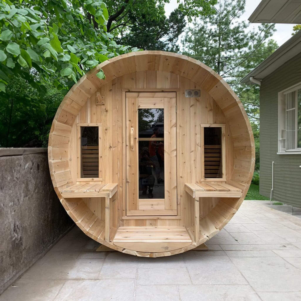 Dundalk LeisureCraft Canadian Timber Tranquility 6-Person Barrel Sauna (SAK96814)
