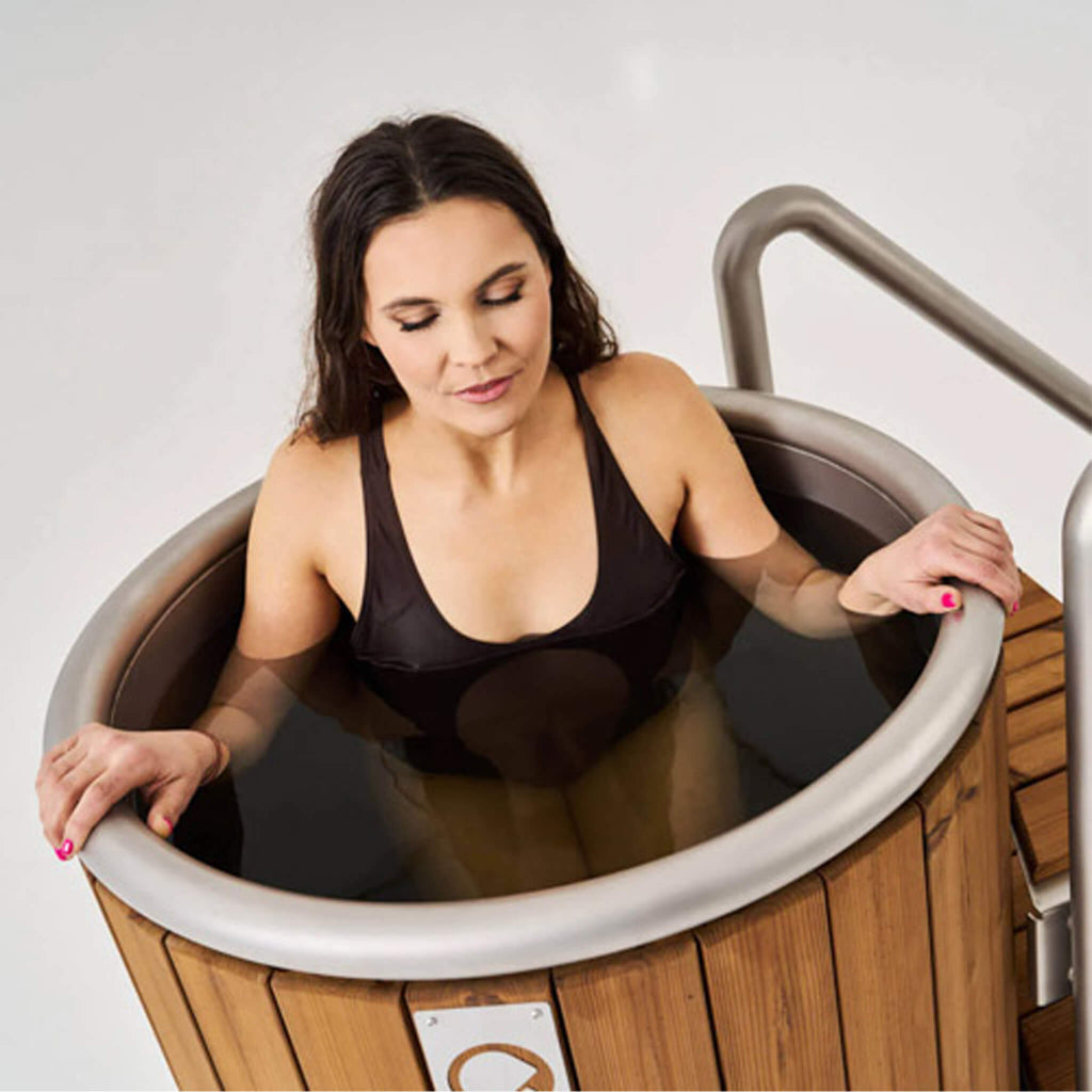Icetubs IceBarrel Cold Plunge Tub (Thermowood &amp; Stainless Steel) (SAK68129)