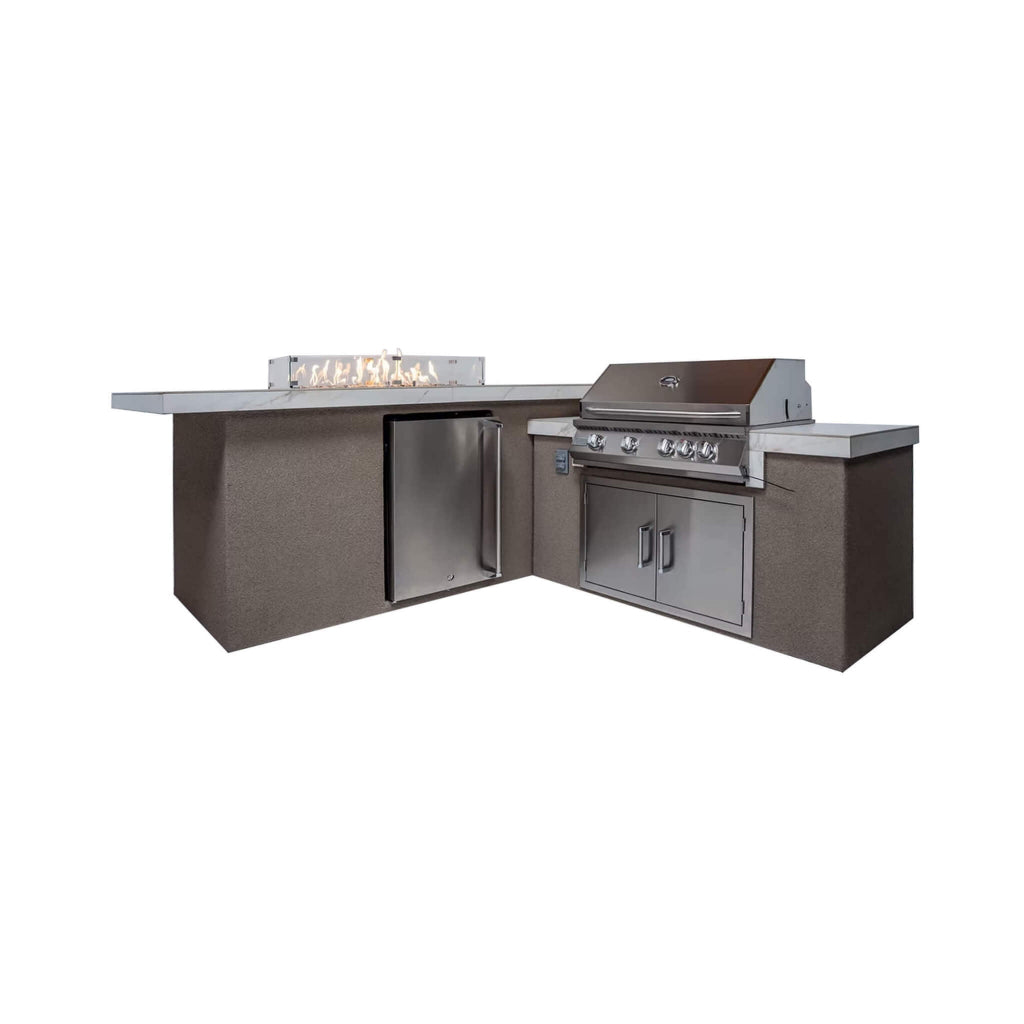 KoKoMo Grills Baja BBQ Island | Luxury Outdoor Kitchen & Fire Lounge (SAK85739)
