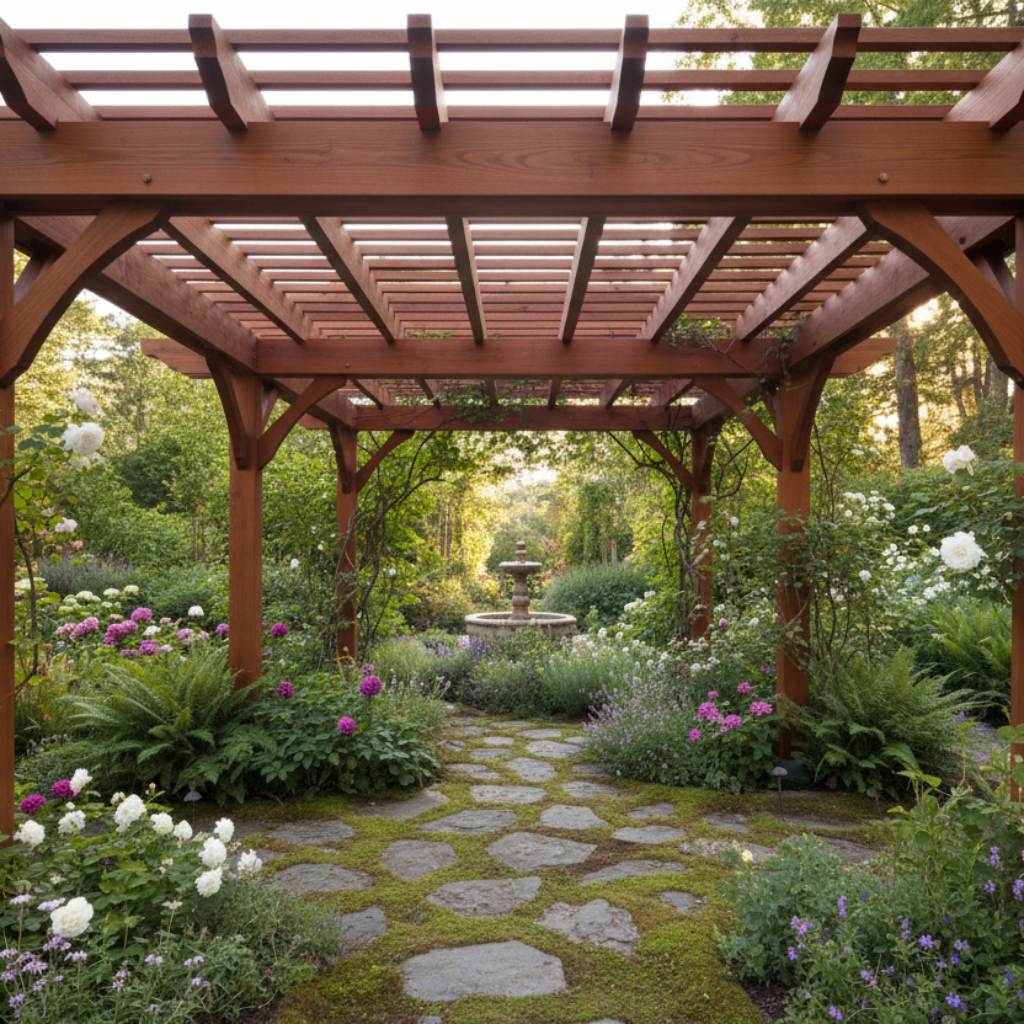 Best Redwood Super Deck Pergola | Custom Redwood Outdoor Pergola System