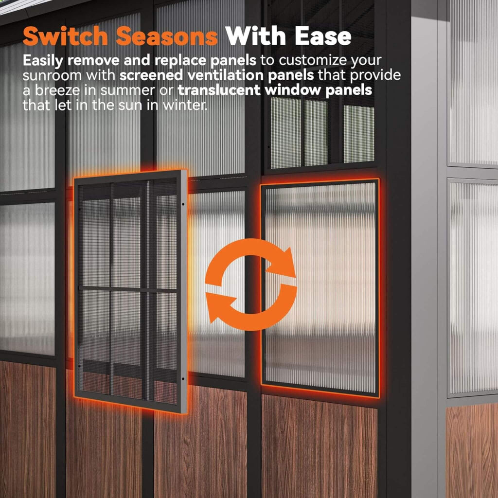 Alora Premium Hardtop Aluminum Sunroom Solarium (SAK60439)