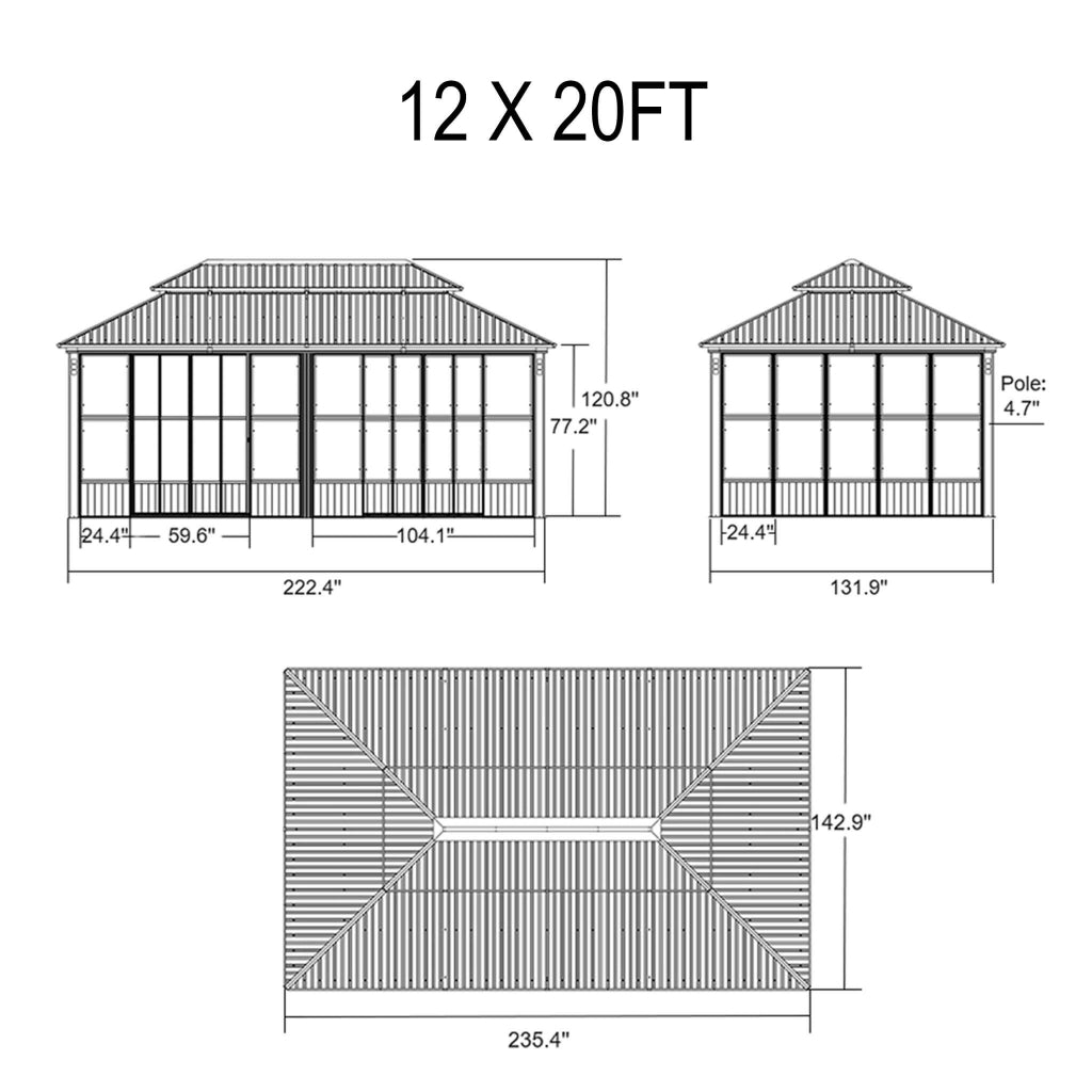 Alora Prestige Outdoor Patio Solarium Sunroom (SAK43078)