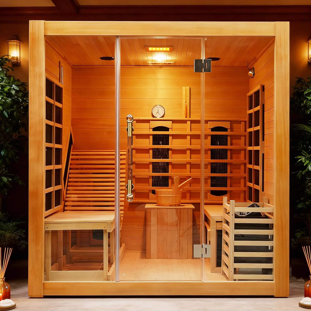 Rövia Oasis 3-Person Indoor Hybrid Sauna Room (SAK35182)