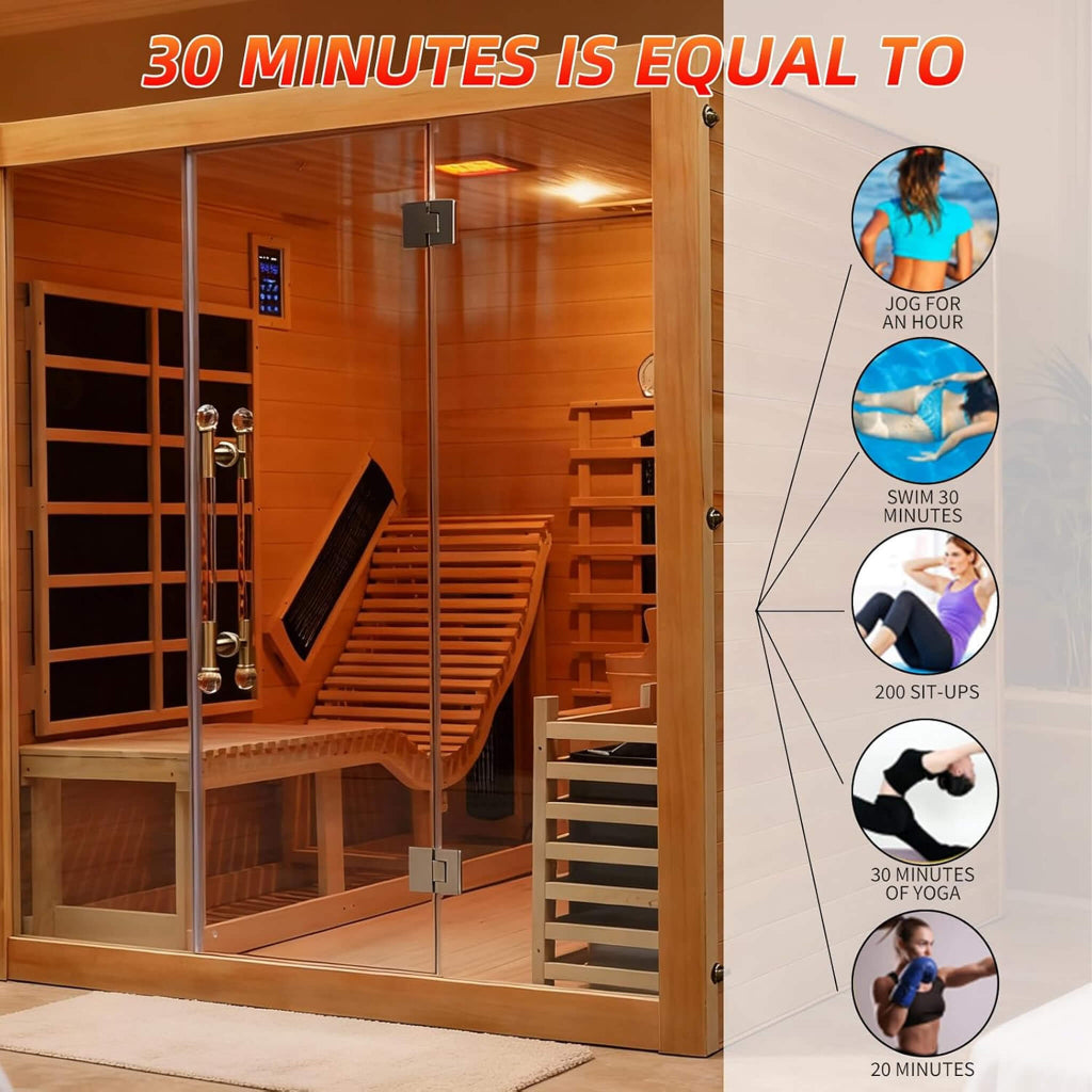 Rövia Oasis 3-Person Indoor Hybrid Sauna Room (SAK35182)