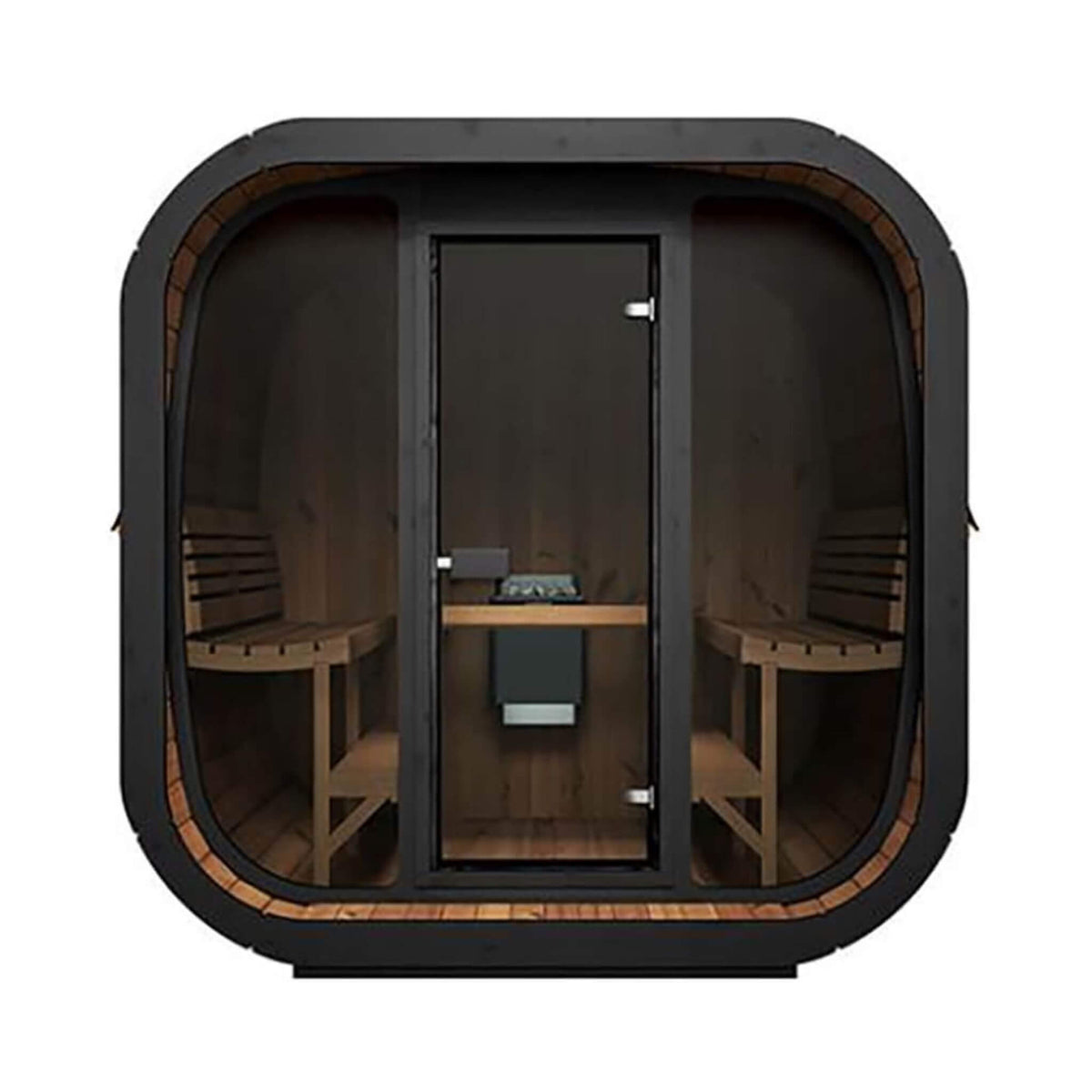 SaunaLife Model CL7G 6-Person Cube-Series Luxury Wooden Outdoor Home Sauna Kit [SL-MODELCL7G] (SAK95274)