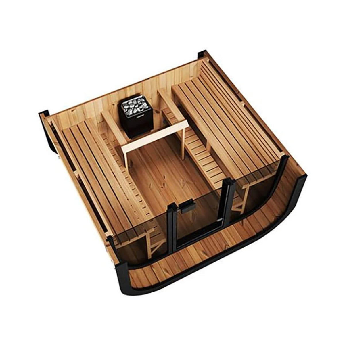 SaunaLife Model CL7G 6-Person Cube-Series Luxury Wooden Outdoor Home Sauna Kit [SL-MODELCL7G] (SAK95274)
