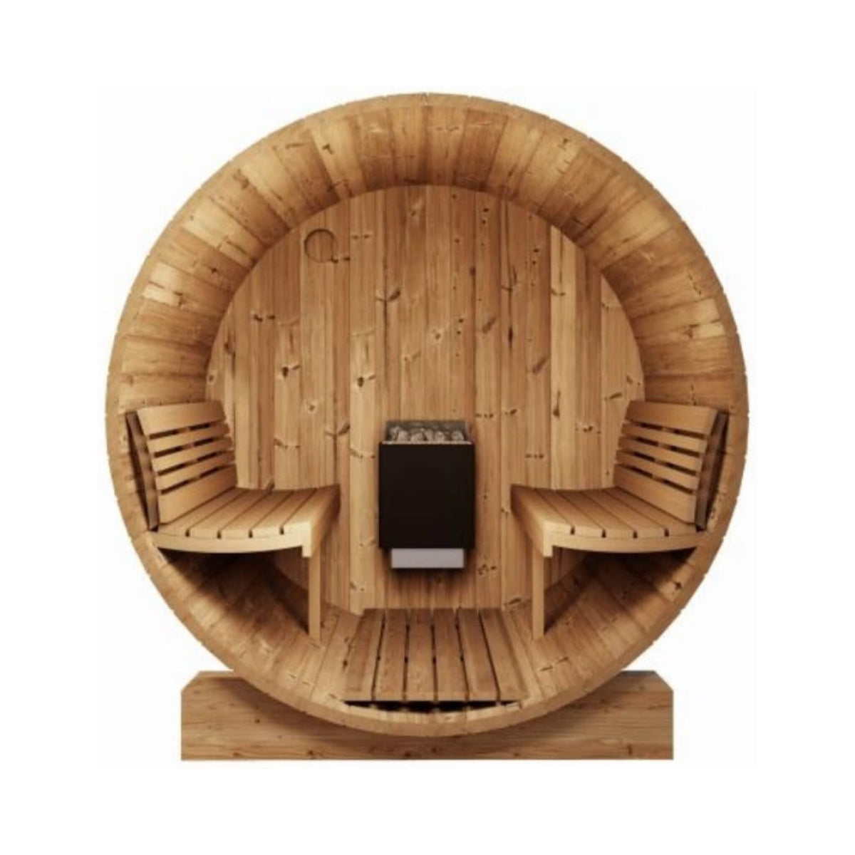 SaunaLife Model E8W Ergo Series 6-Person Outdoor Thermo-Spruce Sauna Barrel [SL-MODELE8W] (SAK92573)