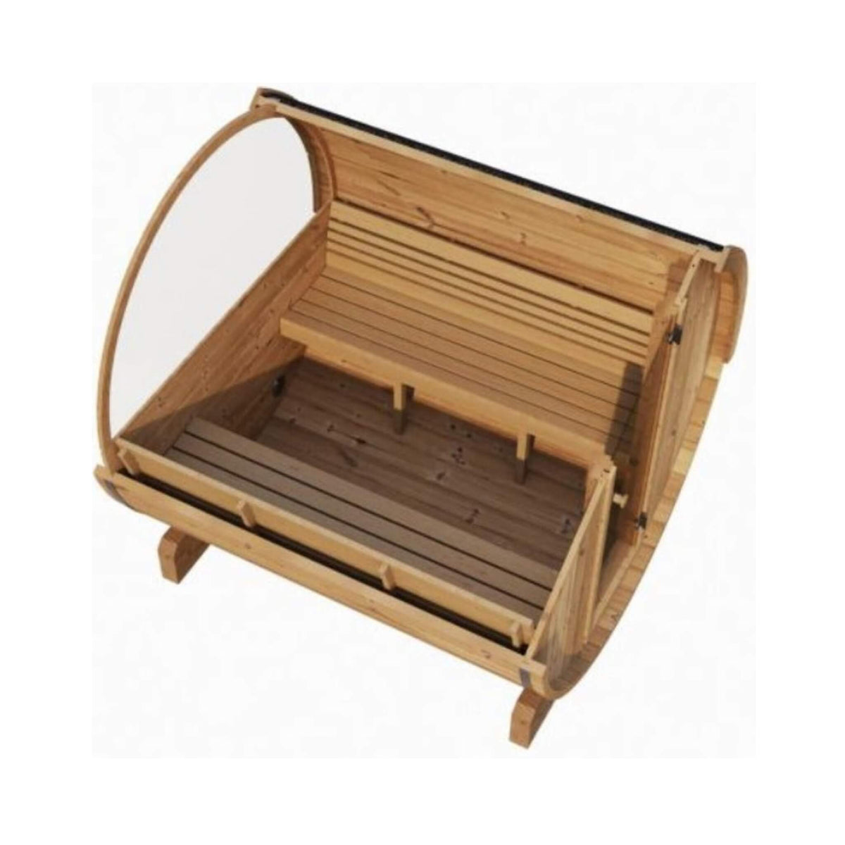 SaunaLife Model E8W Ergo Series 6-Person Outdoor Thermo-Spruce Sauna Barrel [SL-MODELE8W] (SAK92573)