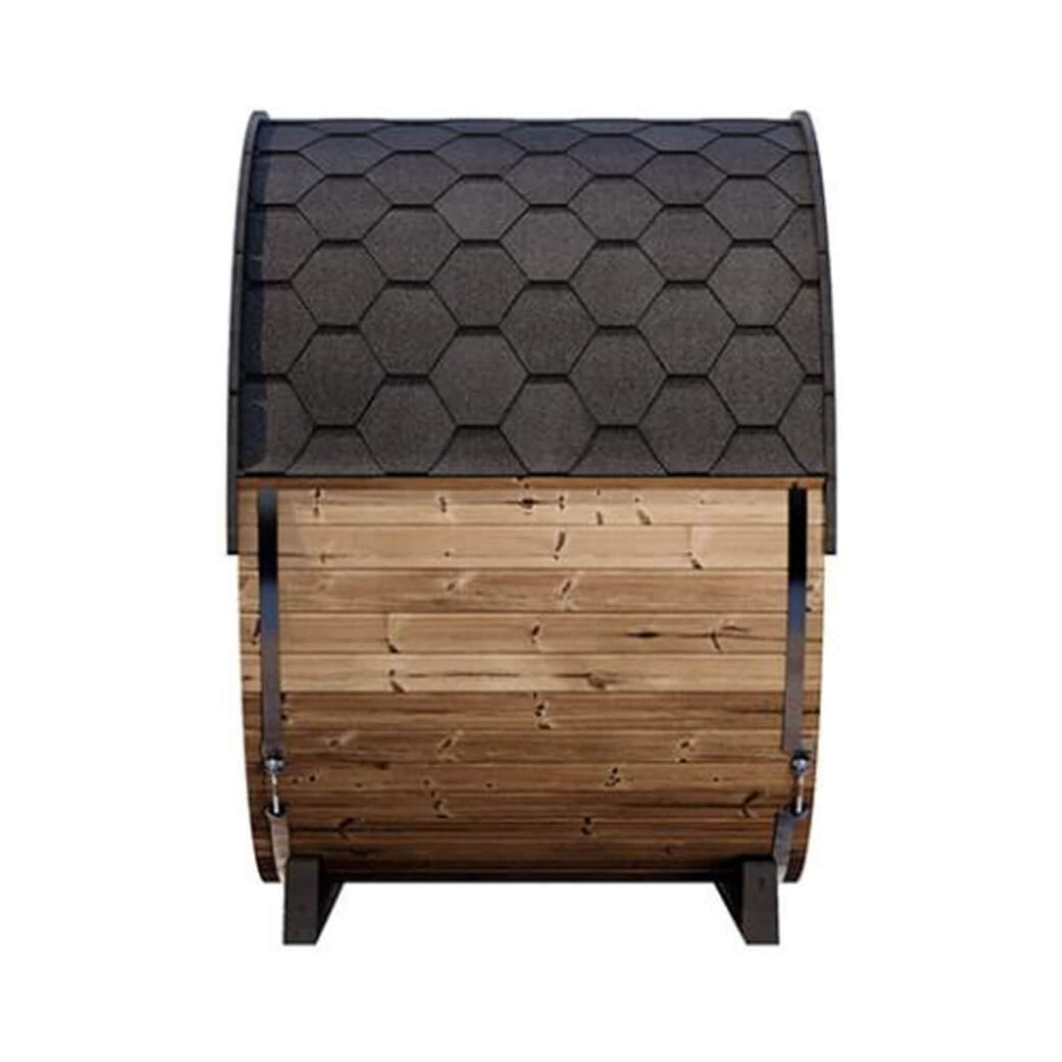 SaunaLife Model EE6G Ergo Series 4-Person Outdoor Sauna Barrel With Tempered Glass Front [SL-MODELEE6G] (SAK39412)