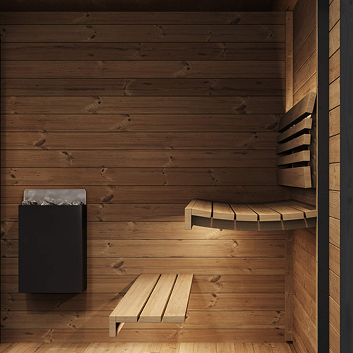 SaunaLife Model GL6 Luxury-Series Outdoor 4-Person Home Sauna Kit [GL6] (SAK41025)