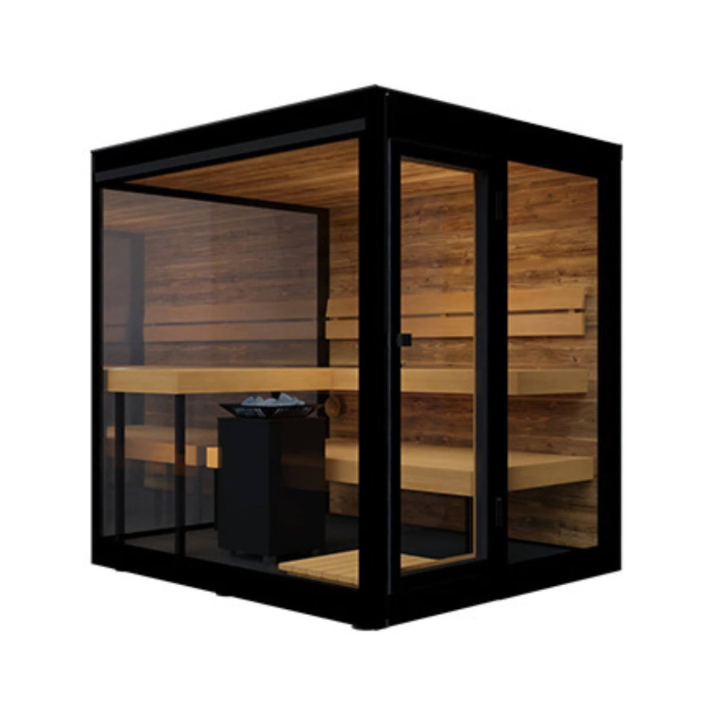 ThermaSol Vue 4-Person Outdoor Mirrored Glass Sauna Cabin (SAK84963)
