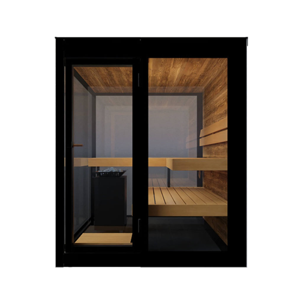 ThermaSol Vue 4-Person Outdoor Mirrored Glass Sauna Cabin (SAK84963)