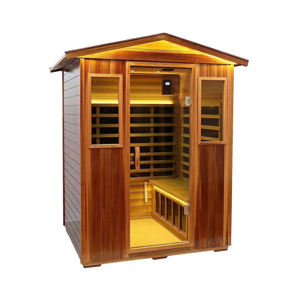Thermora 4-Person Outdoor Infrared Hemlock Sauna (SAK82140)
