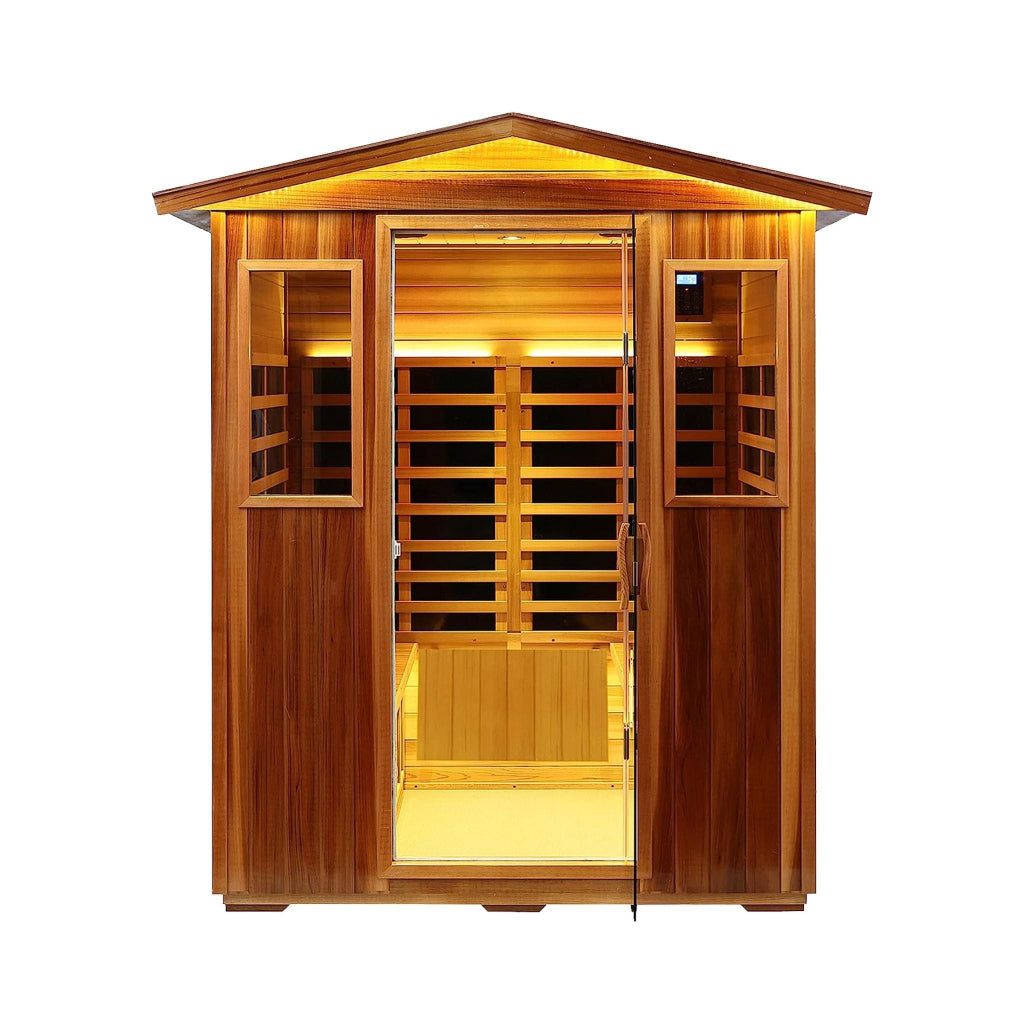 Thermora 4-Person Outdoor Infrared Hemlock Sauna (SAK82140)