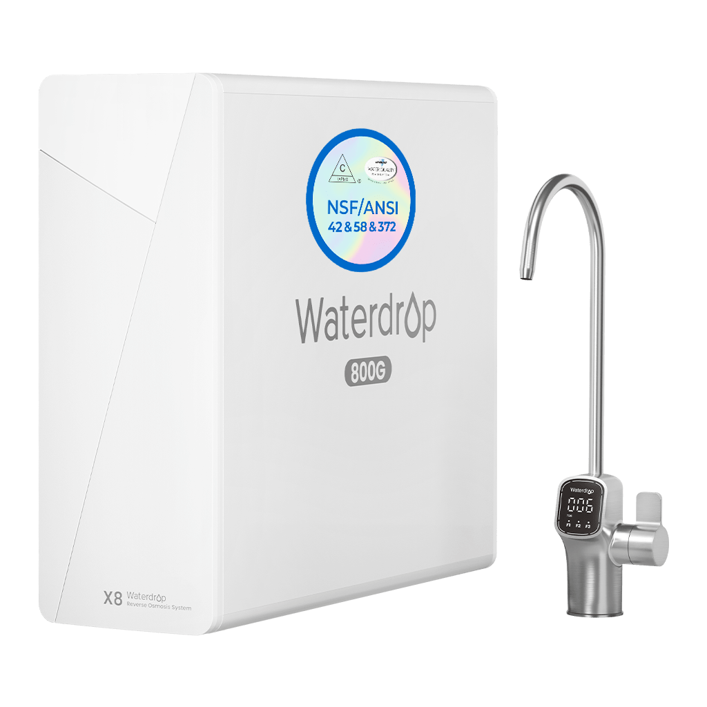 Waterdrop X8 800 GPD Tankless Reverse Osmosis Water Filtration System