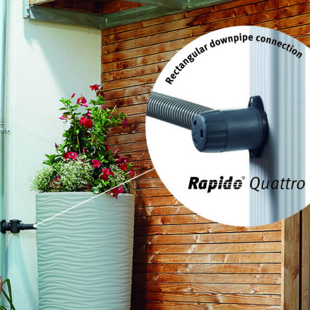 Wave Rain Barrel | Modern Rainwater Tank with Planter